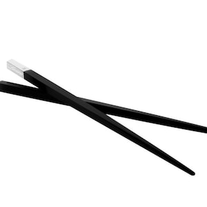Design chopsticks made of ebony 925 sterling silver Asian chopsticks Handmade Japanese Chopsticks Sushi Chopsticks Chinese
