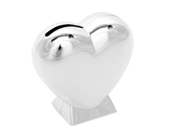 Design money box heart silver-plated tarnish-proof piggy bank wedding heart money box honeymoon wedding gift love birthday
