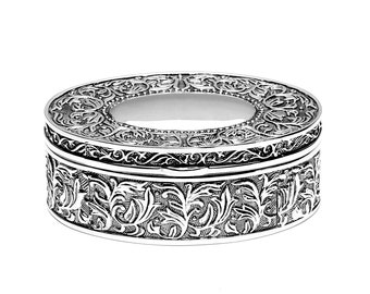 Elegant jewelry box jewelry box jewelry box silver velvet box jewelry box jewelry box silver plated flowers