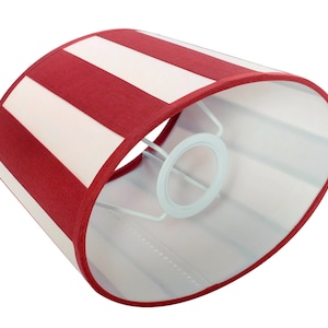 Abat-jour de table rayé abat-jour motif rayé douille design E27 ovale rond blanc marron rouge bleu noir abat-jour rayures lampe de table image 9