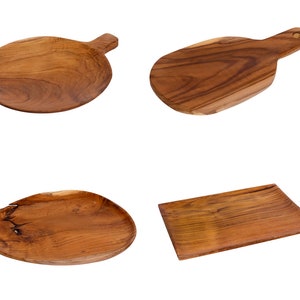 Breakfast board teak wood cutting board serving plate wooden snack board serving board with handle tray serving tray teak board unique