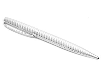 Kugelschreiber Kuli Silber Damen Herren Silber versilbert Top Design Metall Pen Drehen Drehkugelschreiber Geschenkverpackung Stift Schreiber