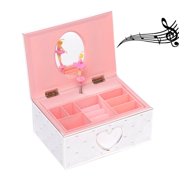 Schmuckschatulle Spieluhr Ballerina mit Gravur Schmuck-Kästchen Musik Box Tänzerin Jewellery Geschenk Schmuckbox Schmuckkiste Schatulle Edel