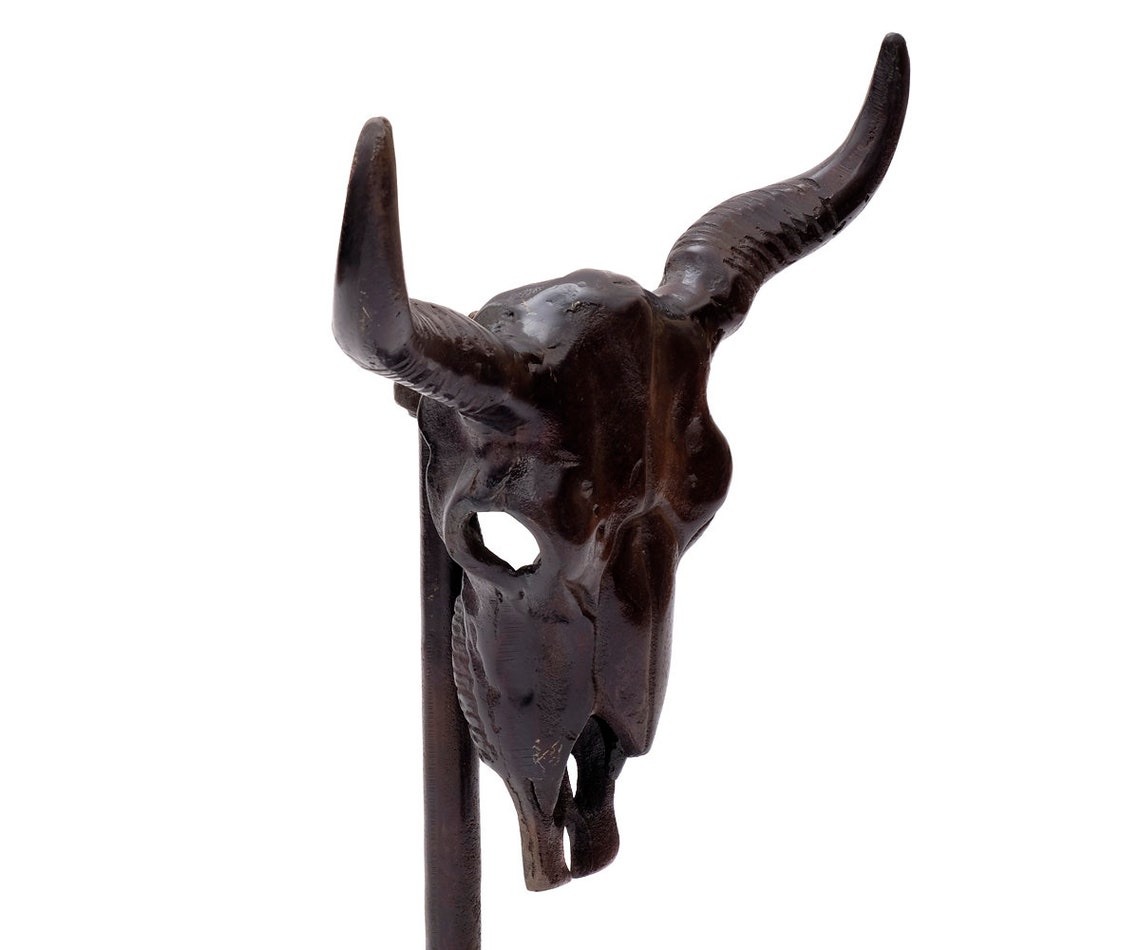 Decorative bull head in metal table decoration wall sculpture Etsy