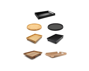 Design tray with handles black serving tray candle tray decorative wooden tray rectangular wooden tray bamboo oak acacia