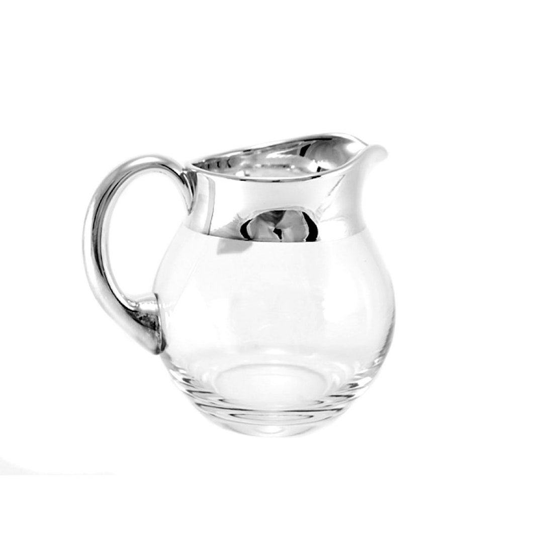 Design Glass Jug Real Silver Jug Made of Crystal Glass Wine Etsy