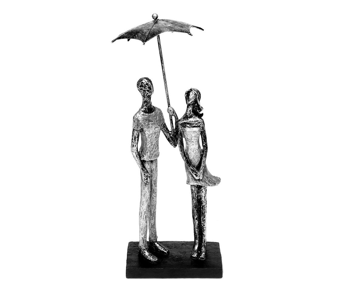 Abstract Sculptures Love Couple Figure with Umbrella from image 0