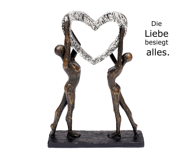 Design Sculpture Heart Art Stone Abstract Art Figure Bronze image 0