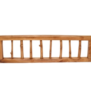 Design wall coat rack made of teak wood natural coat rack branches with hooks teak wall hooks rustic unique country house style hook rail 80 cm wood