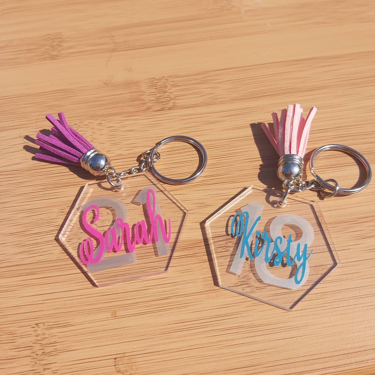 Special birthday keyring/keychain 16th 18th 21st 30th Etsy