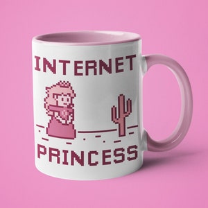 Gamer meisje mok, mokken voor meisjes, leuke koffiemok, Internet prinses