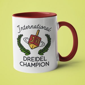 Hanukkah Mug, Jewish Mug, Jewish Gift, Funny Mug, International Dreidel Champion
