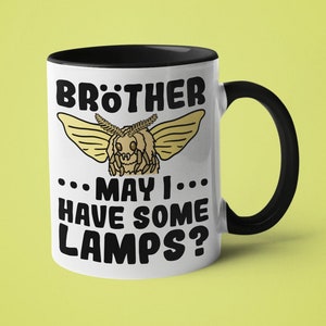 Moth Lamp Meme Mug, Funny Coffee Mugs, Moth Meme Gifts