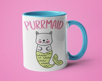 Purrmaid Mug: Cat Mermaid Coffee Cup