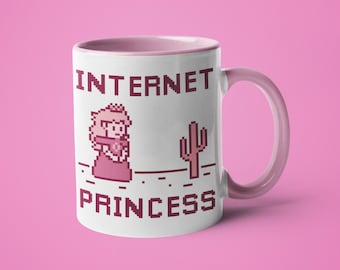 Gamer Girl Coffee Mug: Internet Princess, Funny Gift