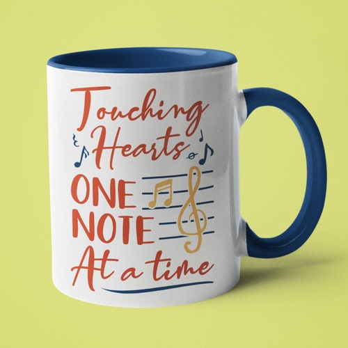 Music Teacher Mug Choir Teacher Gift Touching Hearts One Etsy