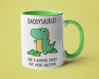 Dad Mug, Father's Day Gift, Dinosaur Family Mug, Daddysaurus