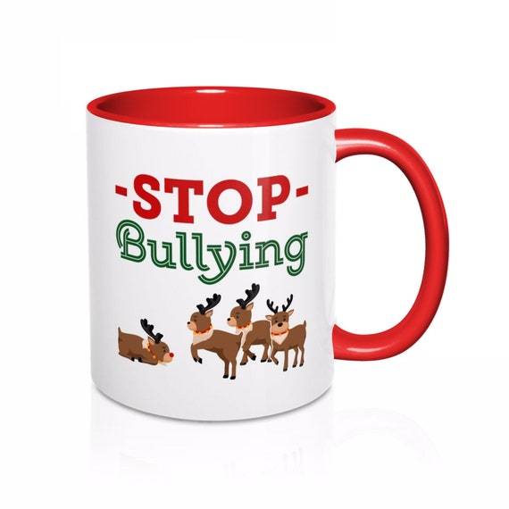 Rudolph Reindeer Christmas Holiday White w//Gold Cups Mugs 4 The Rudolph Co