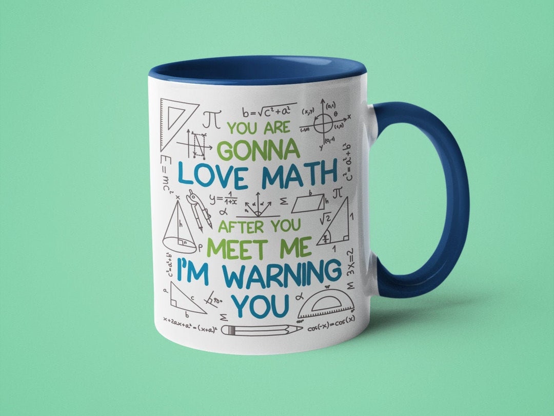 Pour Ranger Sa Vaisselle Dans Le Salon Problèmes Math Schéma Tasse de mathématiques cadeau de professeur de mathématiques - Etsy France