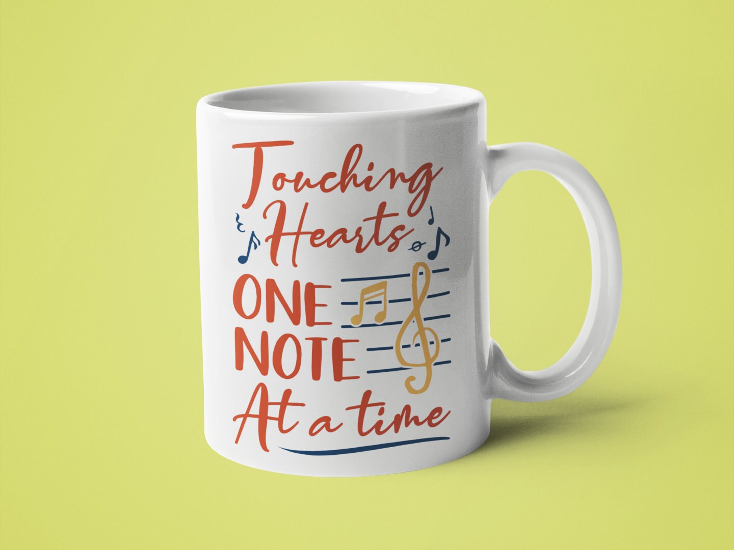Music Teacher Mug Choir Teacher Gift Touching Hearts One Etsy