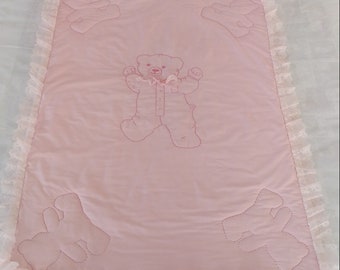 Baby Girl Teddy Bear Quilt