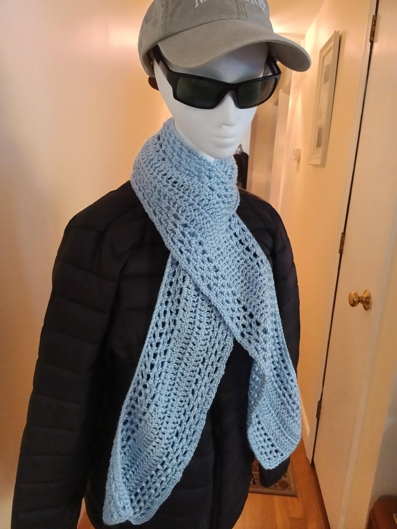 Misty Blue Latte Scarf