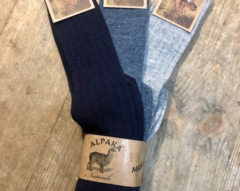 calcetines de lana de alpaca hilo fino, muy calentitos y suaves para los pies más fríos / calcetines de lana de alpaca 3 pares