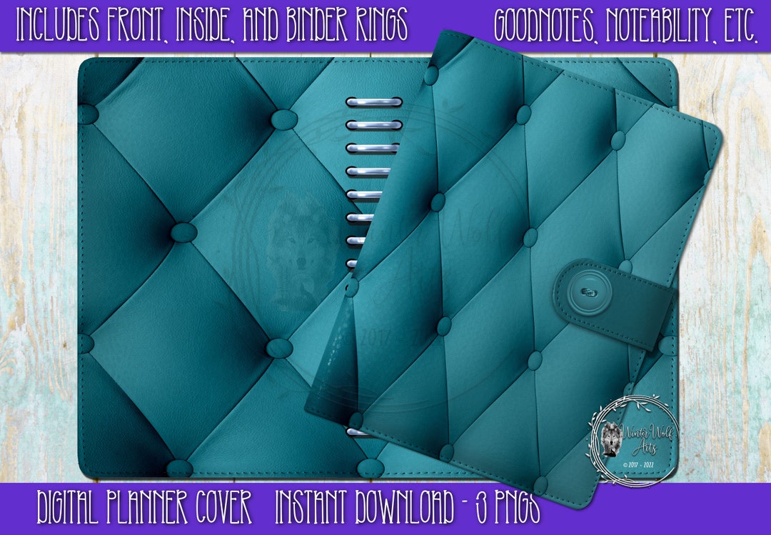 Tufted Notebook Blau Tufted Stoff Digital Planner Covers Set Transparent PNG Dateien ...