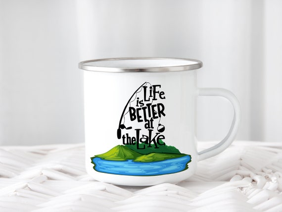 Life is Better at the Lake, Personalized Lake Camping Mug