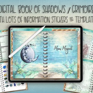 Cyfrowa Księga Cieni, Forever Witch Grimoire, Wydrukowana Księga Zaklęć PDF, Cyfrowe Goodnotes, Wicca Witchcraft Potion Crystal Herb Pobierz