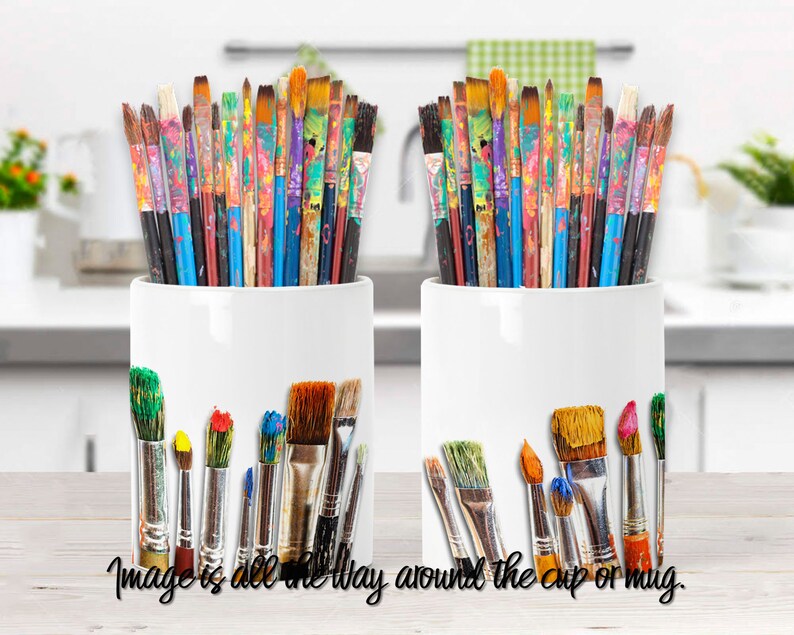 Paint Brush Holder Artist Tool Cup Paintbrush Mug Etsy