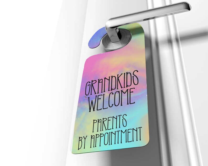 Funny Gift for Grandparents Grandkids Welcome Parents by Appointment Funny Crazy Door Hanger Sign Custom Two-Sided Hanger