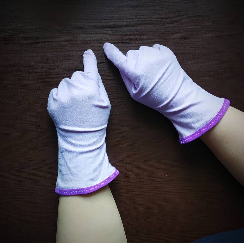 Washable Fabric Gloves Organic Cotton Gloves Woman's Etsy