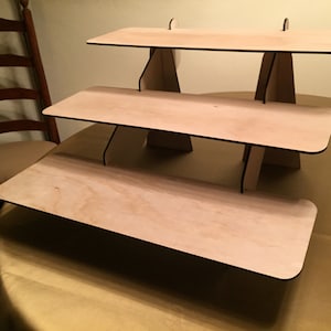 8&quot;-Three Shelf Portable Display Units are perfect for craft fairs, shows, conventions and your collectibles, Sturdy Precision Laser Cut