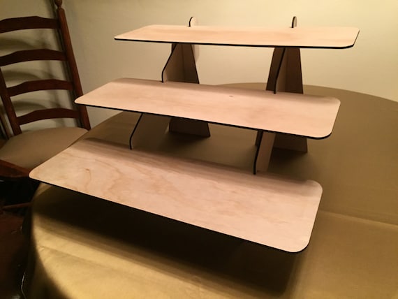 8"-Three Shelf Portable Display Units are perfect for craft fairs, shows, conventions and your collectibles, Sturdy Precision Laser Cut