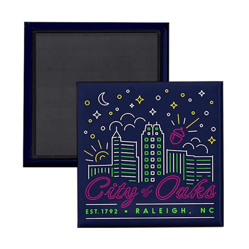 Raleigh: City of Oaks Magnet. Raleigh Skyline. Raleigh, NC. North ...