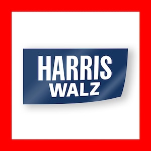 Harris Walz 2024 Vinyl Sticker. Harris Walz Decal Sticker. Harris Walz Sticker. Harris Walz Vote Blue Sticker. Madam President Sticker