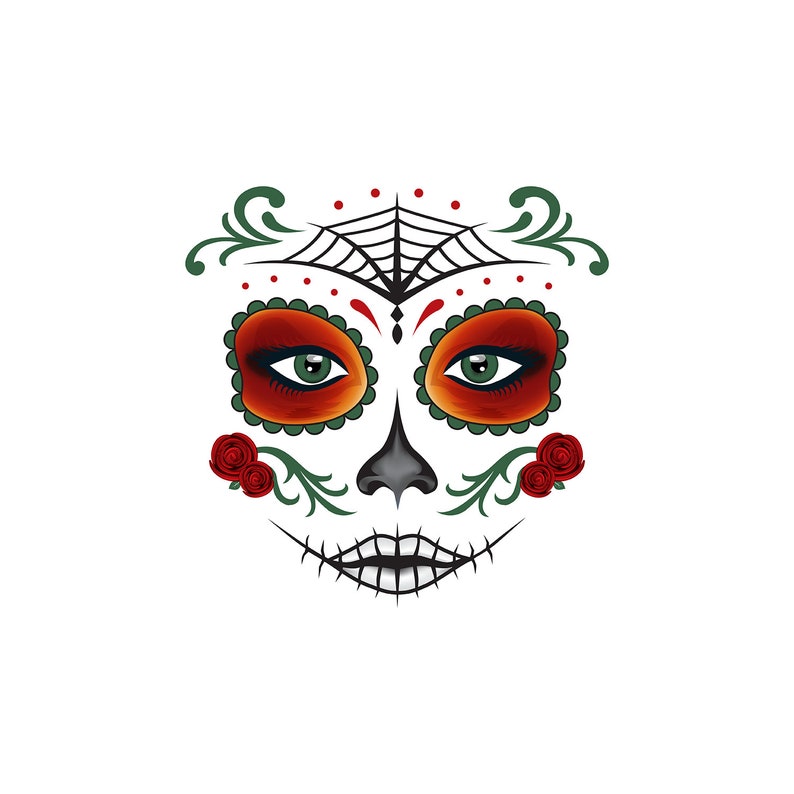 Day of the Dead Face Logo. Dia De Los Muertos Art. Day of the - Etsy