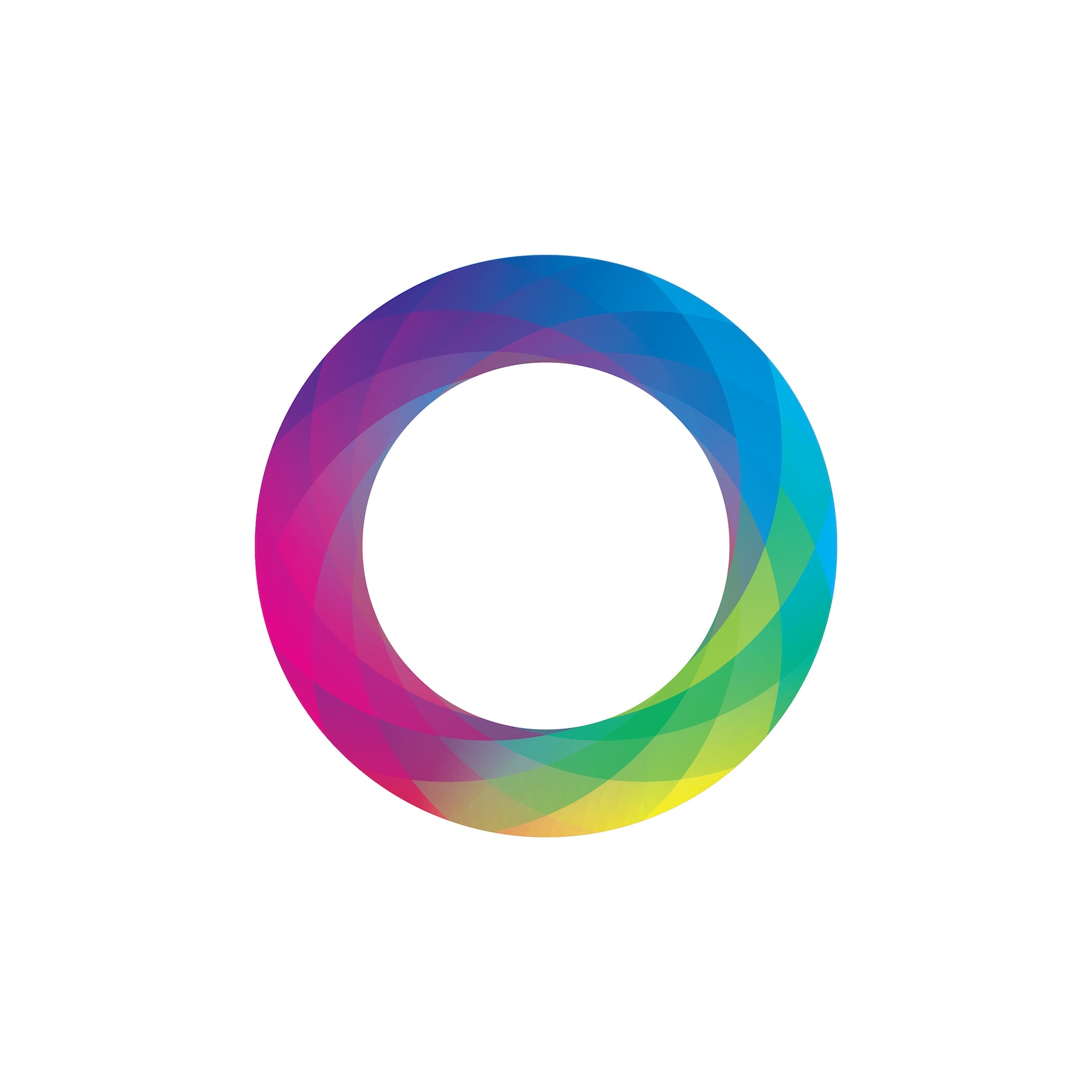 Rainbow Circle Round Logo. Rainbow Vector Logo Design. Rainbow Logo