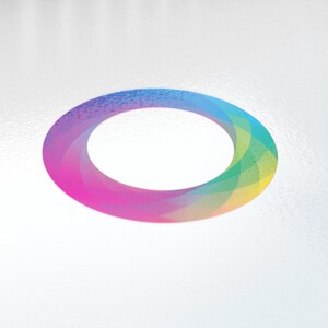 Rainbow circle round logo. Rainbow vector logo design. Rainbow image 2