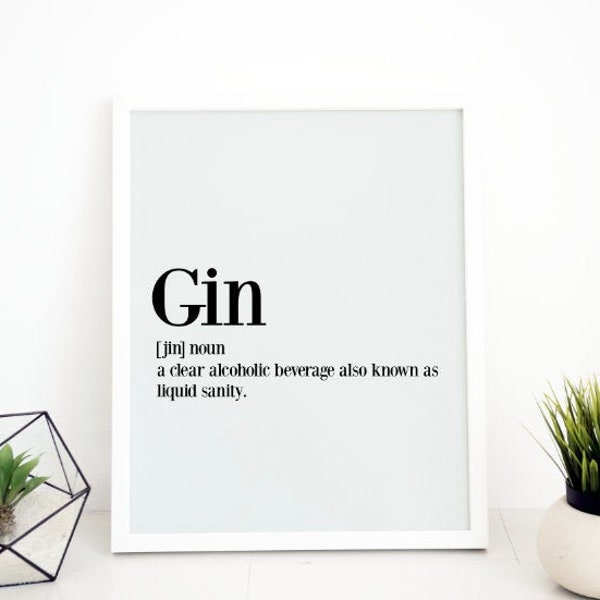 Gin Definition Etsy UK