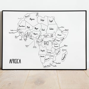 Afrika Sales Travel Karte, druckbarer Druck, Travel Tracker Karte, Etsy Sales Map, Coloring Map Sales, Small Business Sales Tool, Map Coloring