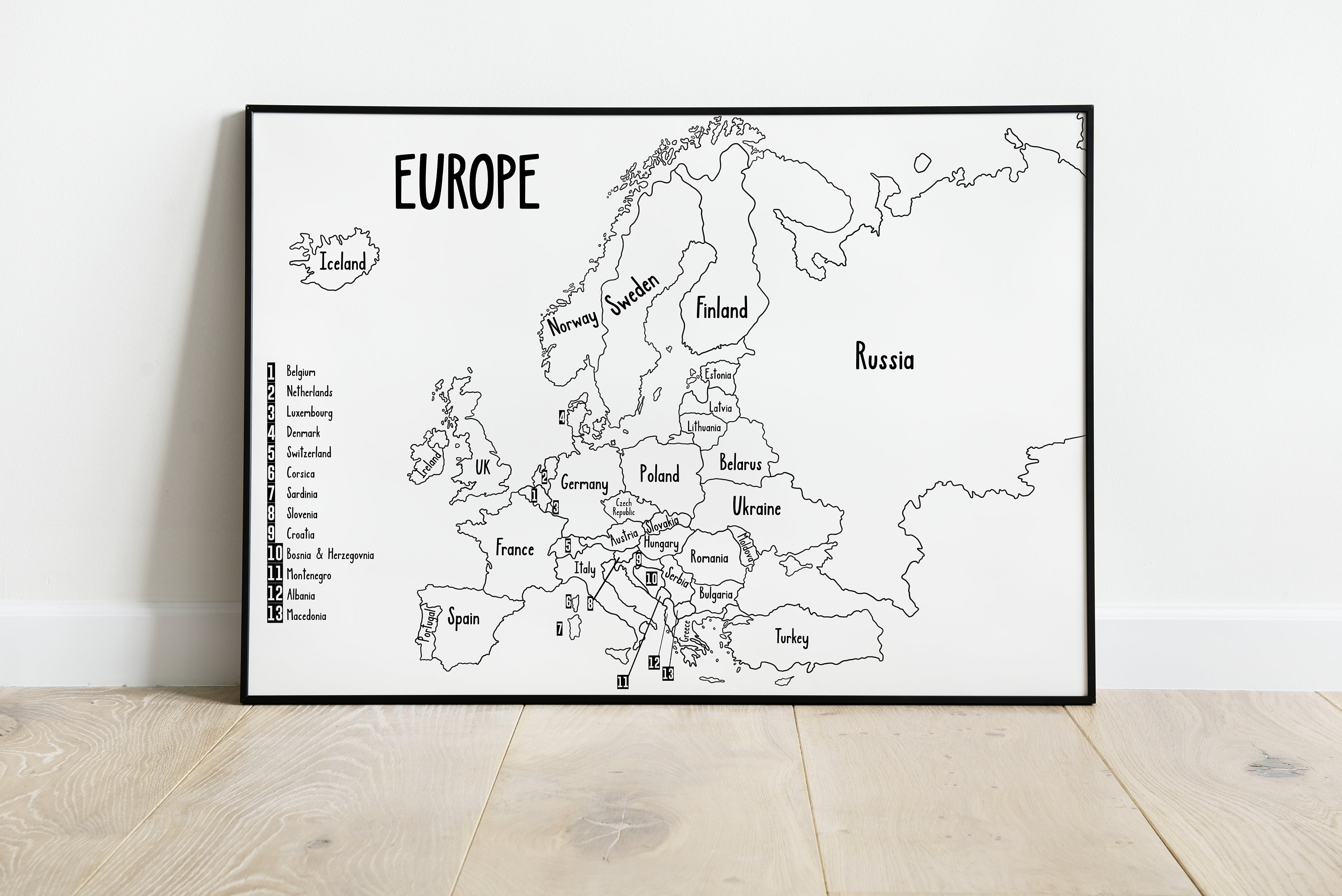 Europe Sales Travel Map, Printable Print, Travel Tracker Map, Etsy Sales Map, Colouring Map Sales, Small Business Sales Tool, Map Coloring