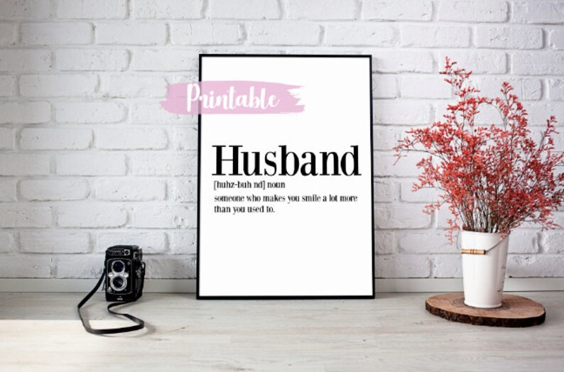 Husband Definition Printable Etsy