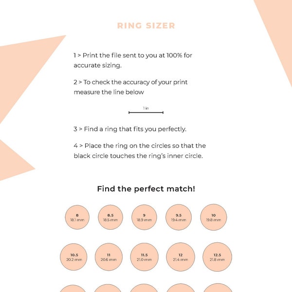 Printable Ring Sizer Etsy
