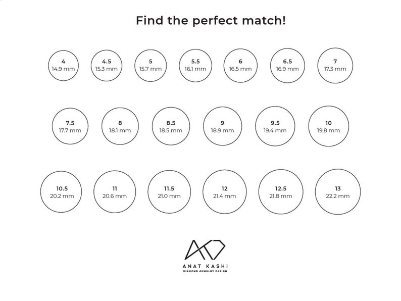 Jewelers Ring Size Chart