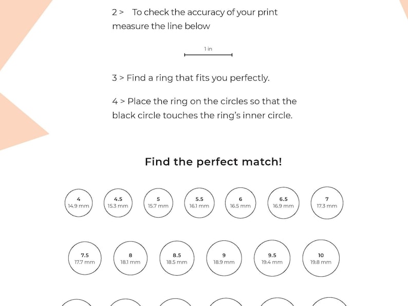 Printable Ring Sizer Digital Download PDF - Etsy