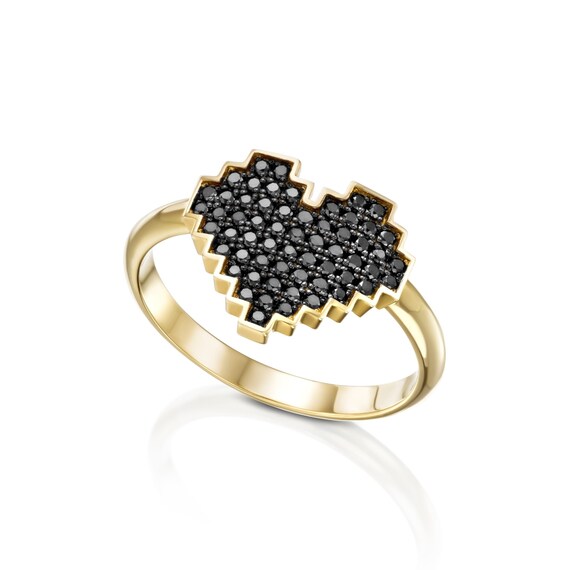 pixel heart ring