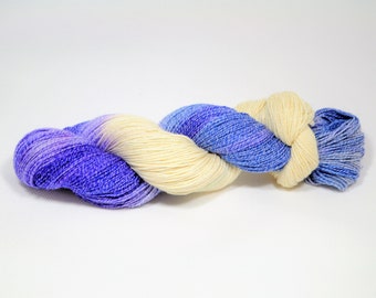 Handgefärbte Sockenwolle mit Baumwolle