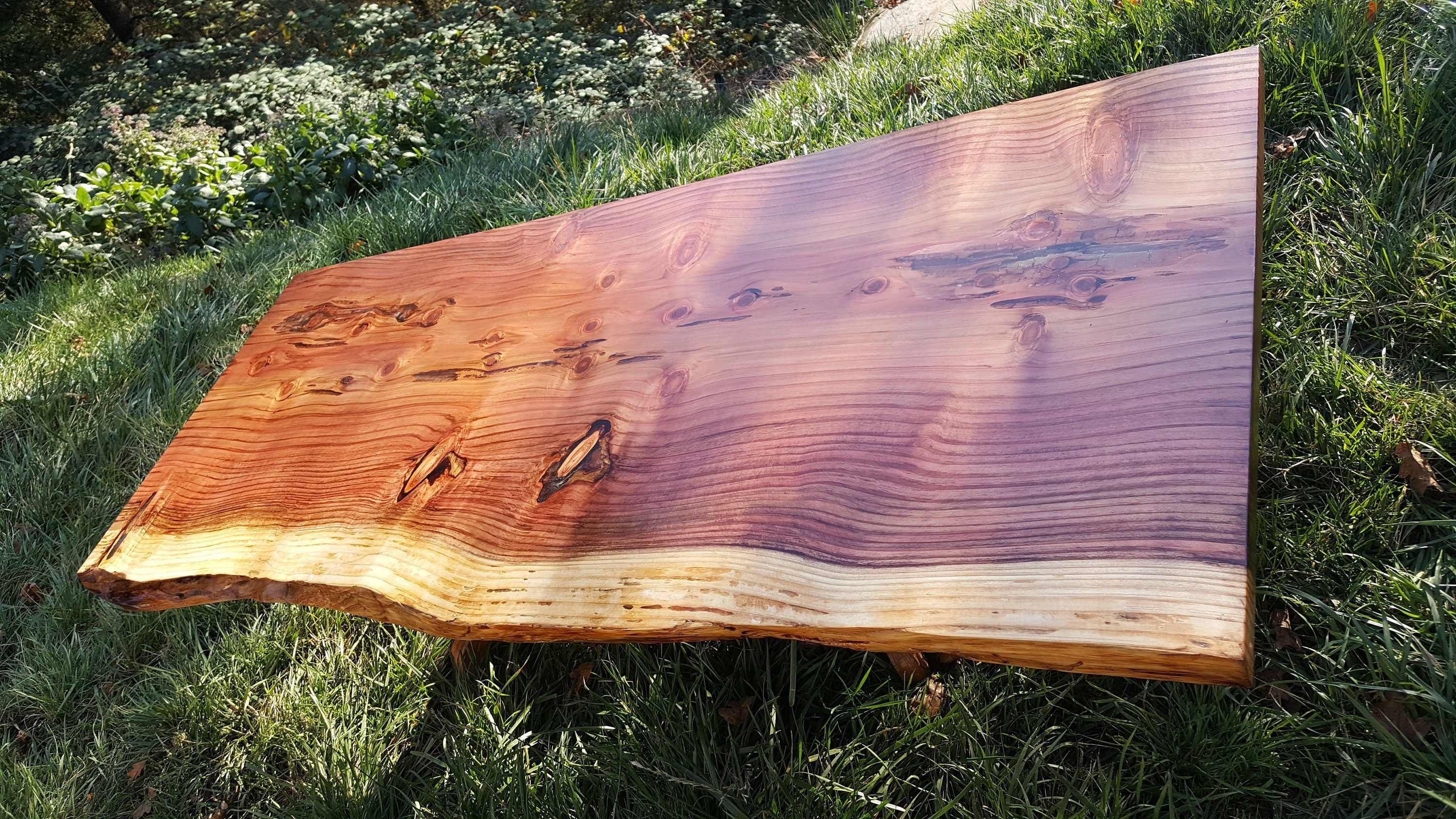 Redwood Tabletop Epoxy & TruOil finish Etsy